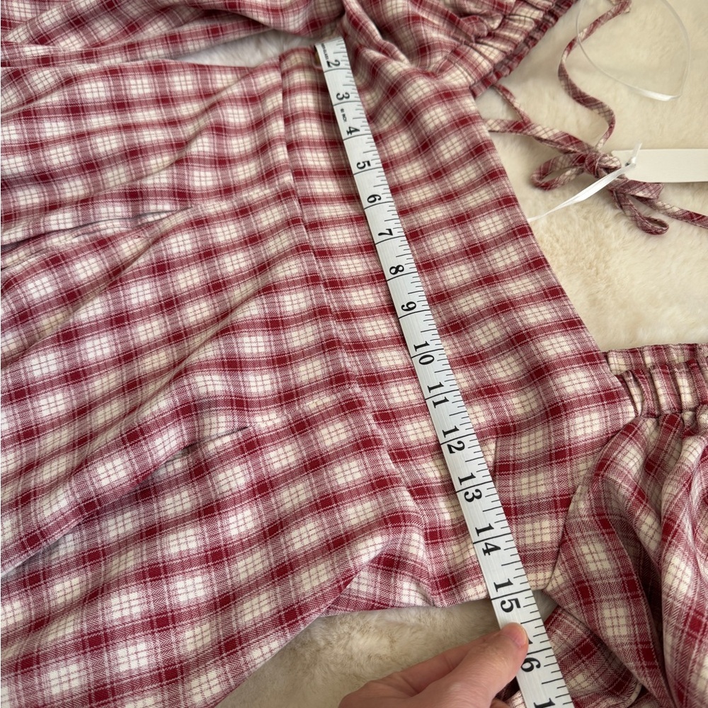 REVEROF Plaid Babydoll Dress With Smocking Back Detail,NWT - Picture 9 of 11